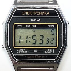 Vintage USSR Digital Watch ELECTRONIKA SIGNAL in original box 1980s