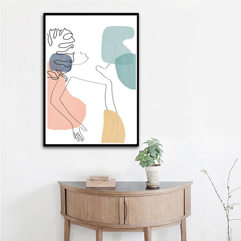 Minimalist 3 posters with a female theme line to download