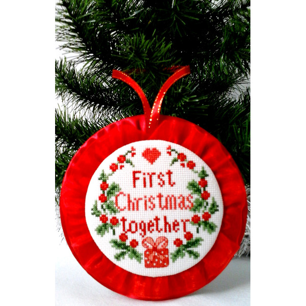 First Christmas ornament, Keepsake First Christmas, Embroidery Christmas, Our First Christmas, First Christmas Together.jpg