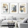 3 abstract geometric beige gray posters easy to download