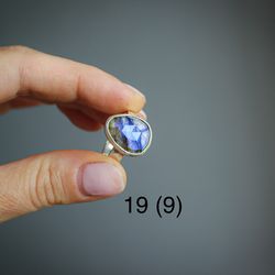 Labradorite silver ring, Size 9, Statement silver ring, gemstone ring, Gift for women