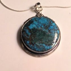 Unique 925 Sterling Silver Turquoise Necklace