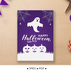 happy halloween card printable. halloween gift
