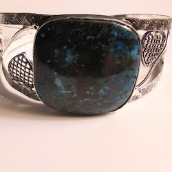 Unique 925 Sterling Silver Turquoise Cuff Bracelet