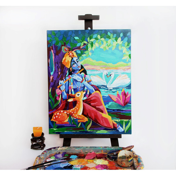 Krishna Painting Indian Artwork Spiritual Art 3.JPG