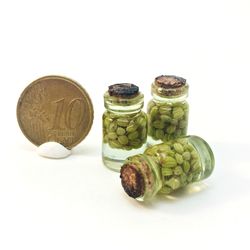 Dollhouse miniature 1:12 jars of gooseberry jam!