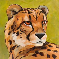 Cheetah Safari animals Original painting on canvas Safari animals Safari wall art
