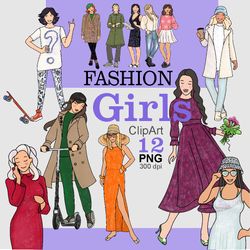 Fashion Clipart Girl, Girlfriend fnf PNG,  Art Watercolor