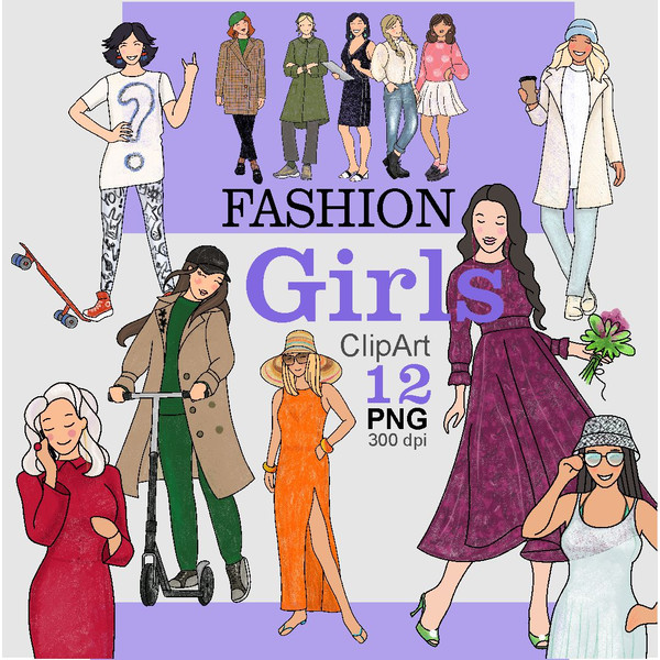 Fashion-Girls-Clipart-Illustration-PNG