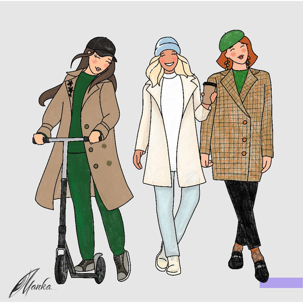Fashion-Girls-Clipart-Illustration-Art