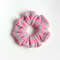 Striped pink and gray Handknit Scrunchies for women Chtistmas gift for her Gift for women Valentine day gifts Scrunchie