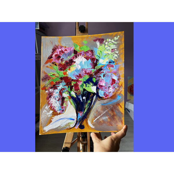 Bouquet oil painting floral original art expressive -24.jpg