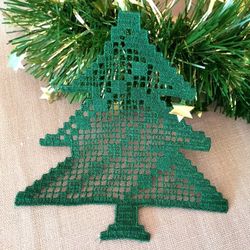 FSL Christmas Tree embroidery design DIGITAL files for machine embroidery Freestanding lace