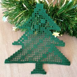 fsl christmas tree embroidery design digital files for machine embroidery freestanding lace