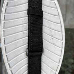 Canvas rolled velcro strap black