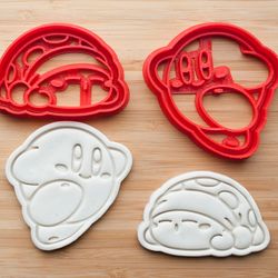 Kirby cookie cutters. Set 2 pcs. Cookie Cutters, Gaming Cookie Cutters, Nintendo Cookie Cutters