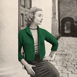 Vintage Knitting Pattern 31 Bolero Jacket Women