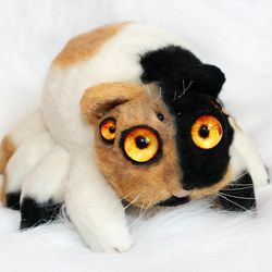 Cat spider, spider cat or spidercat. Realistic kitten spider. Teddy Bear friends. Soft toy, art doll