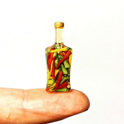 Dollhouse miniature 1:12 Pickled hot peppers!