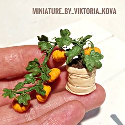 Dollhouse miniature 1:12 Little bush of pumpkins! absolutely beautiful