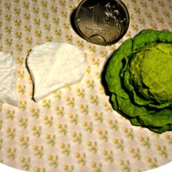 Dollhouse miniature 1:12 Mold cabbage leaf (2 molds)