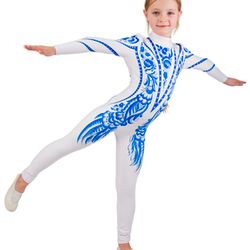 Figure skating costume Gzhel for girls and boys Gymnastic leotard Gymnastic dress