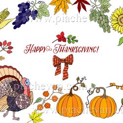 thanksgiving day digital clip art. instant download. clipart