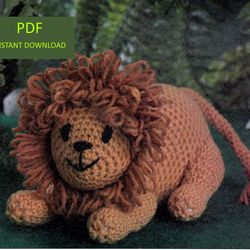 lenni lion toy vintage crochet pattern 46