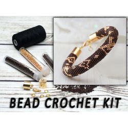 Beaded bracelet making kit, DIY jewelry bracelet, Make your own bracelet, DIY bracelet kit material pack