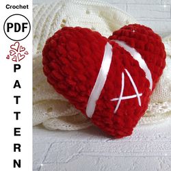 Crochet Pattern Amigurumi Heart, Amigurumi Valentine Gift