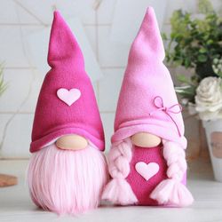 Handmade valentines day gnomes