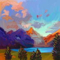 glacier national park landscape print wall art