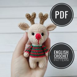 English PATTERN,pattern toy,pattern deer,pattern pdf,toy pattern,crochet pattern