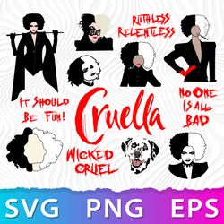 Cruella De Vil SVG, Cruella SVG, Cruella 2021 Quotes, Cruella Silhouette