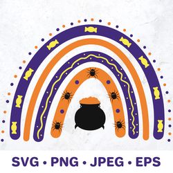 halloween rainbow svg. cute halloween decorations