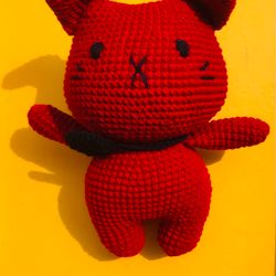 Adorable halloween cat_ handmade_crochet