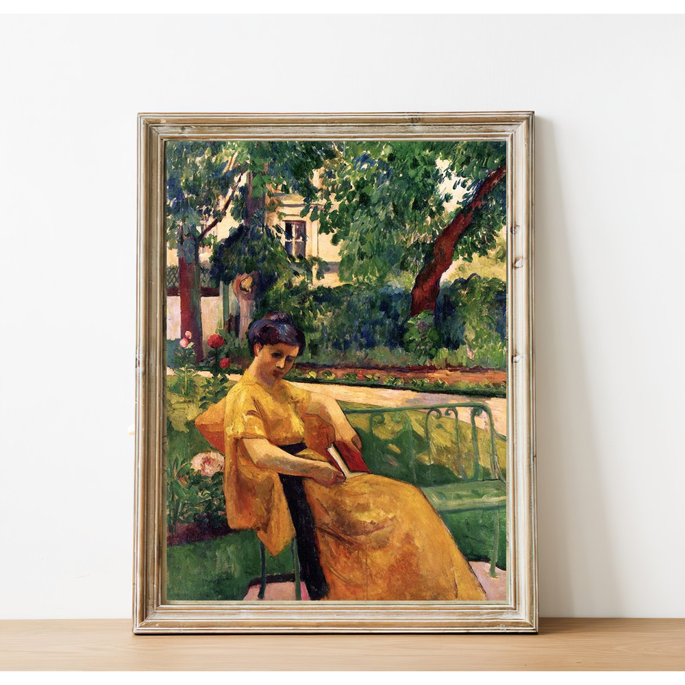 vintage woman in the garden home decor.jpg