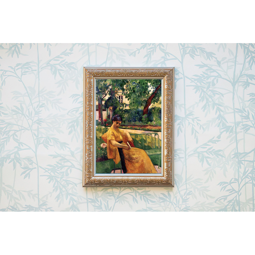 vintage woman in the garden wall art print.jpg