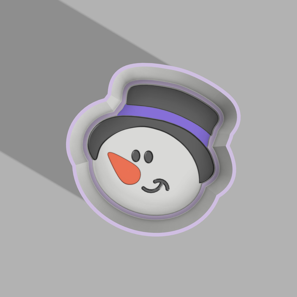 Snowman One-piece Bath Bomb Mold STL File