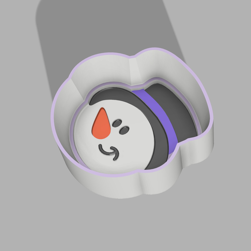 Snowman Bath Bomb Mold STL File