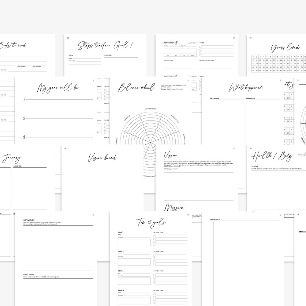 a5 mental health planner