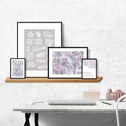 Picture ledge artwork, digital instant download Printable picture Set of 4 Cute images Decor ideas Let's get cozy