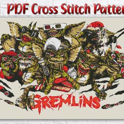 Gremlins Cross Stitch Pattern / Yoda Cross Stitch Pattern / Star Wars PDF Cross Stitch Chart / Instant Printable Chart