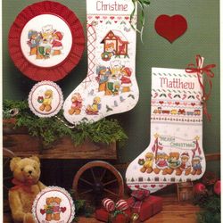 Vintage Christmas Ornaments and Stocking cross stitch pattern PDF Classic Holiday Designs Instant Downloadh