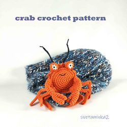 Crab Crochet Pattern Amigurumi Crochet Crab Stuffed Animal (mini) Pattern