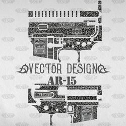 VECTOR DESIGN AR-15 "Jack daniels scrollwork"
