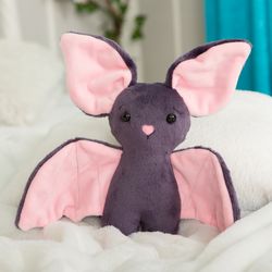 Bat plush, Bat decor, Kawaii plush, Teen girl room decor, 21st birthday gift for her, Custom plush, 16th birthday gift