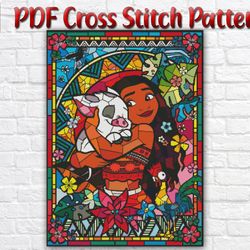 Moana Cross Stitch Pattern / Disney Cross Stitch Pattern / Princess Cross Stitch Pattern / Maui Cross Stitch Pattern