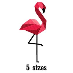 Flamingo embroidery design. Embroidery designs trendy. Digital download.