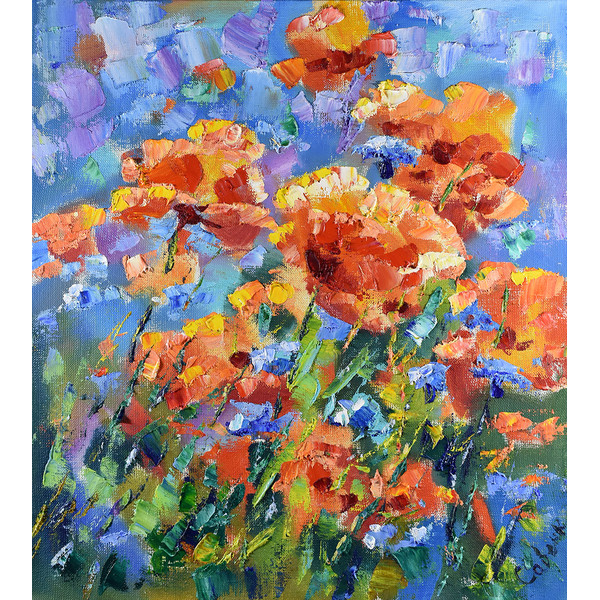 Floral Art Print Colorful Painting Abstract Canvas Large Wall Art Decor –  Julia Apostolova